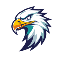 Stylized fierce eagle head mascot png