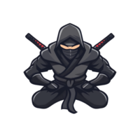 Stealthy ninja ready for a silent strike png