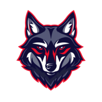 Stylized wolf head with a sleek modern design png