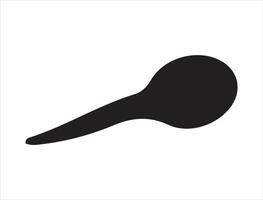 Tadpole silhouette on white background vector