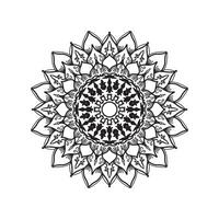 Delicate invitation card template design with mandala flower. vector