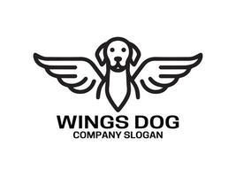 Wings Dog Logo vector