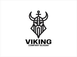 vikingo logo diseño modelo vector