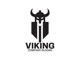 vikingo cabeza logo diseño modelo vector