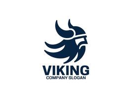 vikingo cabeza logo diseño modelo vector