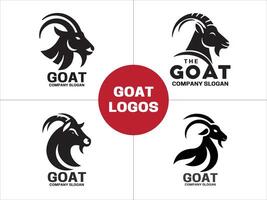 Set of Goat Logo Design Template vector