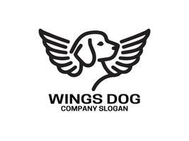 Wings Dog Logo vector