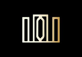 Luxury House Logo Template With Gold Colour vector