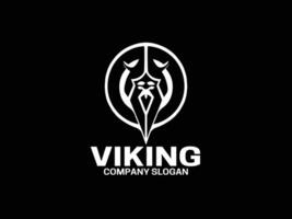 vikingo logo diseño modelo vector