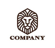 Lion Head Logo Design Template vector