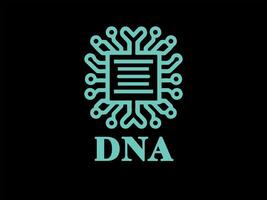DNA logo design template vector
