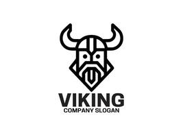 Viking Head Logo Design Template vector