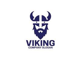 Viking Head Logo Design Template vector