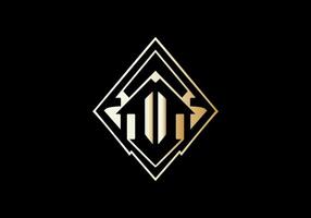 Luxury House Logo Template With Gold Colour vector