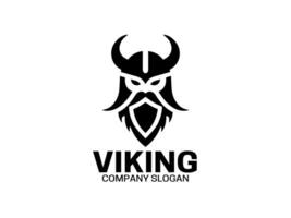 vikingo cabeza logo diseño modelo vector