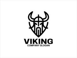 vikingo logo diseño modelo vector