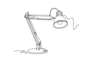 One continuous line drawing of office supplies concept. Doodle illustration in simple linear style. vector