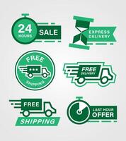 Delivery Offer Badge Collection vector