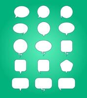 Doodle Speech Chat Icon Set vector
