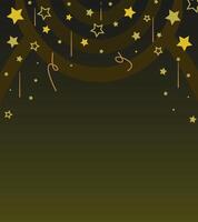 Gold elegant stars brown background image vector