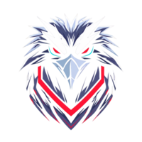 Intense eagle artwork with a fierce gaze png