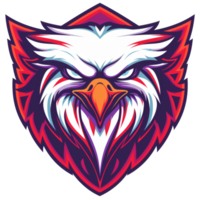 intenso águila mascota con un feroz mirada png