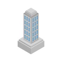 Illustrated isometric skyscraper vector