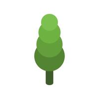 Isometric tree on white background vector