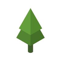 Isometric tree on white background vector