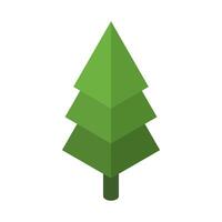 Isometric tree on white background vector