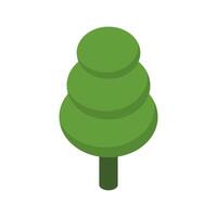 Isometric tree on white background vector