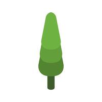 Isometric tree on white background vector