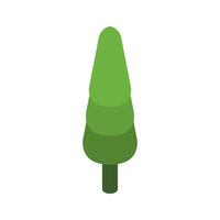 Isometric tree on white background vector