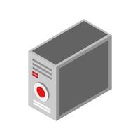 Isometric computer case vector