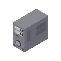 Isometric computer case vector