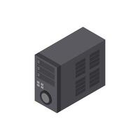 Isometric computer case vector