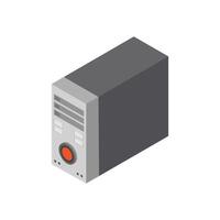 Isometric computer case vector