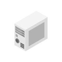 Isometric computer case vector