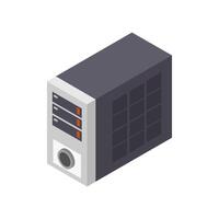 Isometric computer case vector