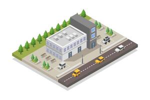 Illustrated isometric government vector