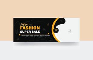 New fashion super sale banner cover sale banner design template vector