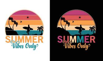 Clásico verano camiseta diseño vector