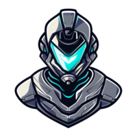 Futuristic warrior with glowing armor png