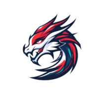 Fierce dragon head sports mascot design png