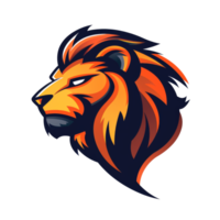 Fiery lion illustration showcasing strength and majesty png