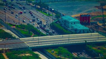 A timelapse of traffic jam at the busy town in Ho Chi Minh high angle long shot video