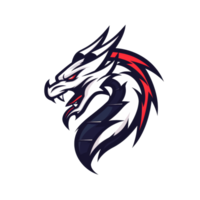 Fierce dragon mascot with a sleek design png