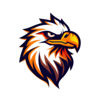 Fierce eagle mascot with striking colors png