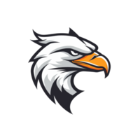 Fierce eagle head mascot with a sharp gaze png