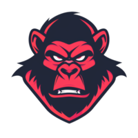 Fierce ape mascot with a determined look png